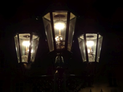Fotografie svítící plynové lampy