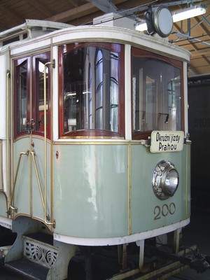 Fotografie historické tramvaje